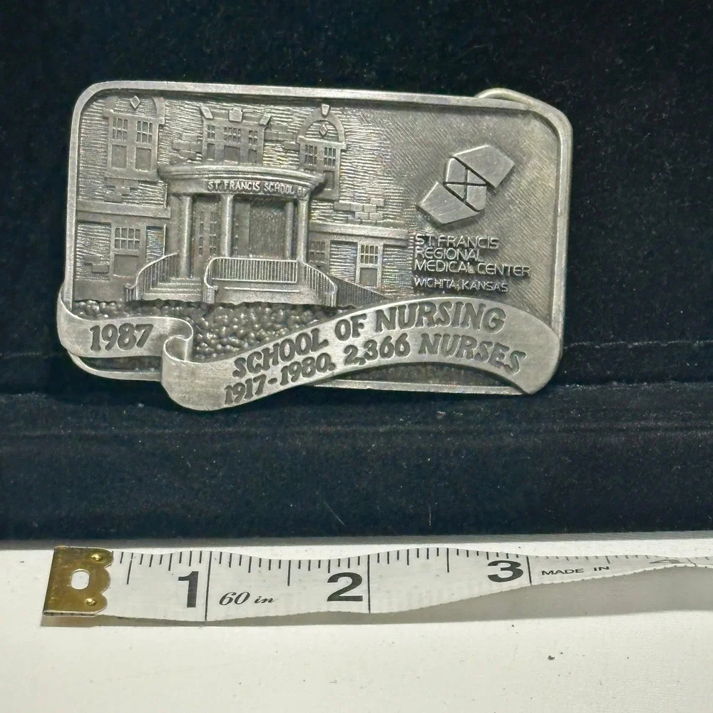 Vintage 1987 St Francis School of Nursing Wichita KS Belt Buckle Limited Edition